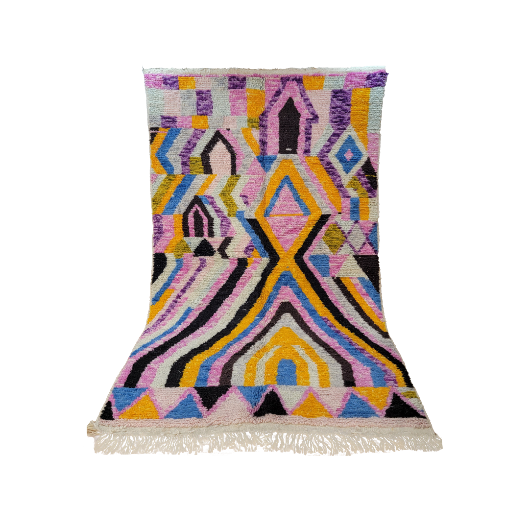 "Zalij Gateway" Boujad  Handmade Moroccan Rug