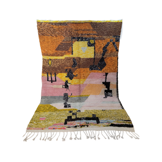 "Nomadic Echoes" Boujad Handmade Moroccan Rug