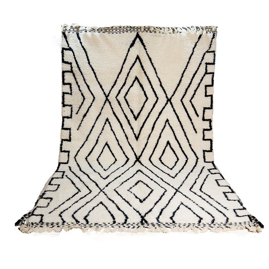 "Alpine Elegance" Beni Ourain Handmade Moroccan Rug