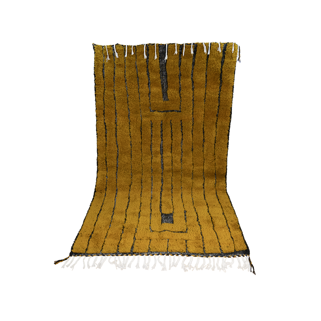 "Coral Dawn" Beni Ourain Handmade Moroccan Rug