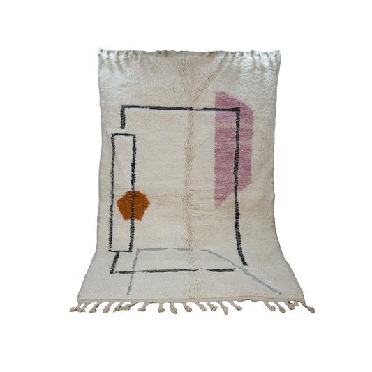 "Saharan Portal" Beni Ourain Handmade Moroccan Rug