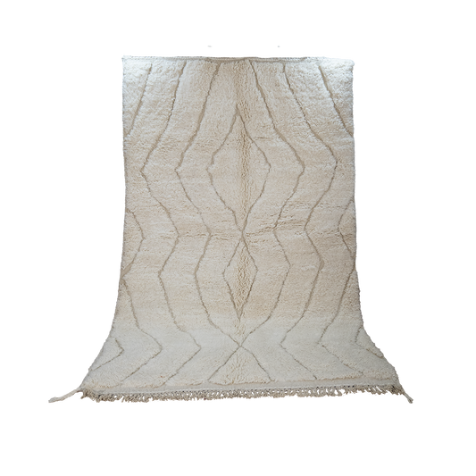 "Pristine Sheen" Beni Ourain Handmade Moroccan Rug