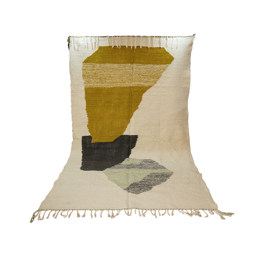 "Geometric Mirage" Zanafi Handmade Moroccan Rug