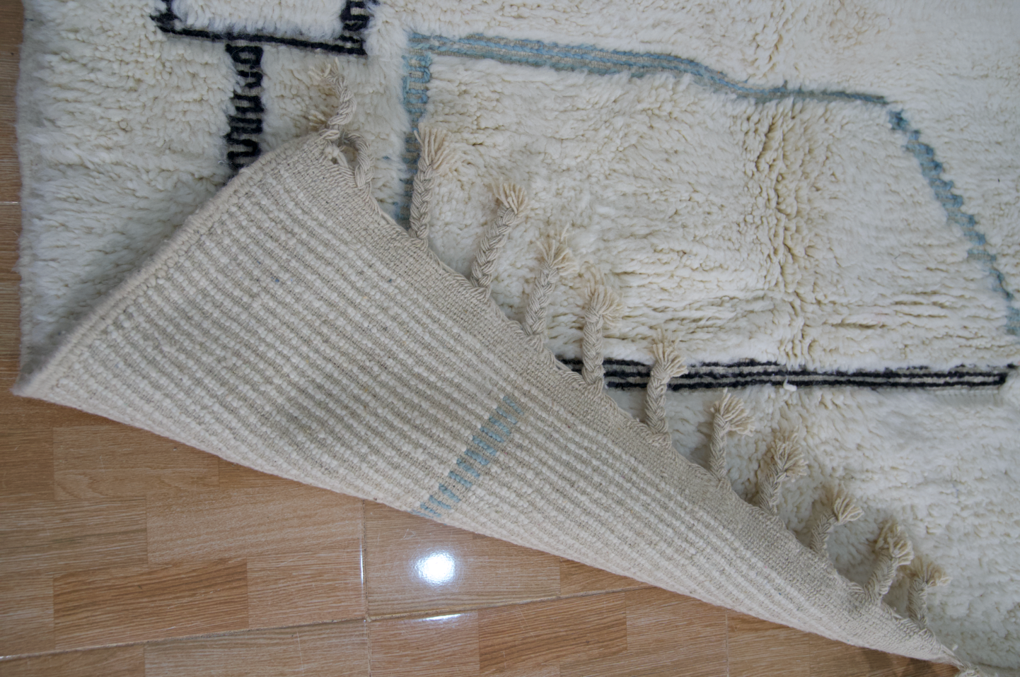 "Saharan Portal" Beni Ourain Handmade Moroccan Rug