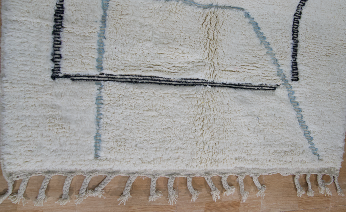 "Saharan Portal" Beni Ourain Handmade Moroccan Rug