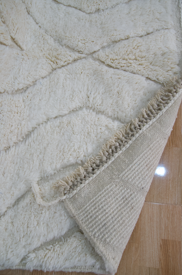 "Pristine Sheen" Beni Ourain Handmade Moroccan Rug