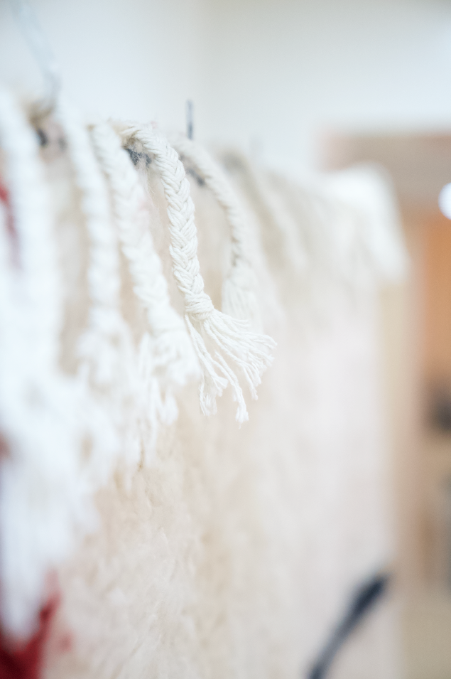 "Crimson Dusk" Beni Ourain Handmade Moroccan Rug