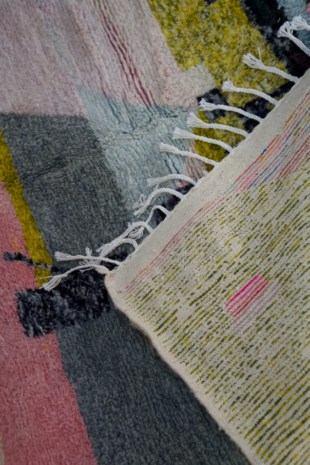 "Nomadic Echoes" Boujad Handmade Moroccan Rug