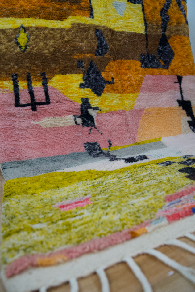 "Nomadic Echoes" Boujad Handmade Moroccan Rug