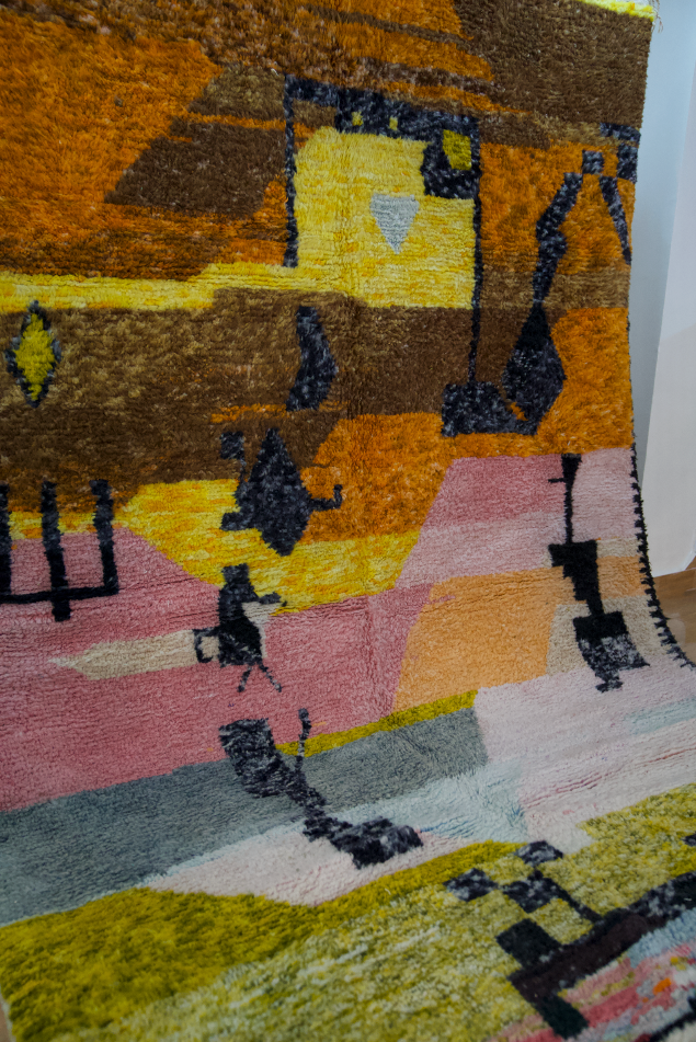 "Nomadic Echoes" Boujad Handmade Moroccan Rug