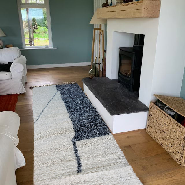 RUNBNO1001 Beni Ourain Handmade Moroccan Runner