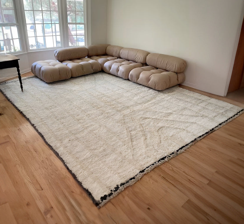 "Pristine Sheen" Beni Ourain Handmade Moroccan Rug