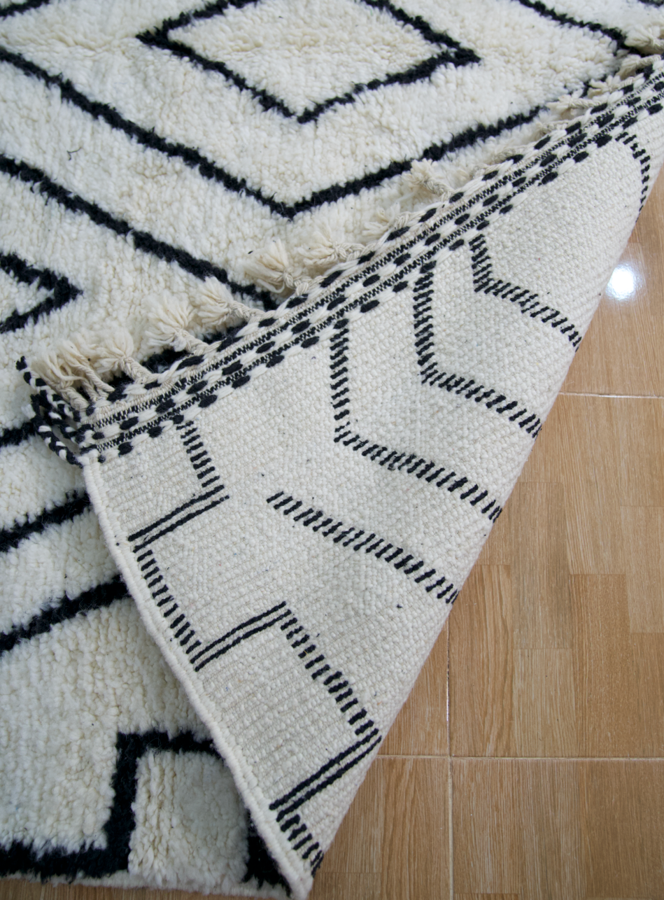 "Alpine Elegance" Beni Ourain Handmade Moroccan Rug