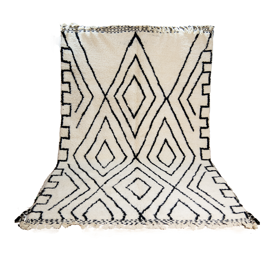 "Alpine Elegance" Beni Ourain Handmade Moroccan Rug