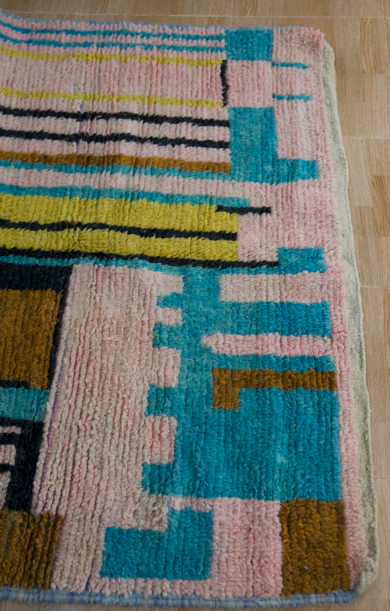 "Azura Labyrinth", Boujad Handmade Moroccan Rug